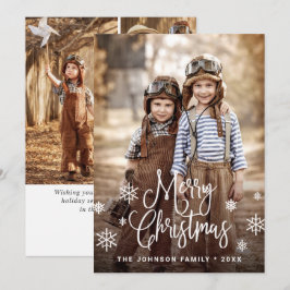 Cartão De Festividades Feliz Natal Moderno 4 FOTO Saudação