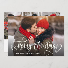 Cartão De Festividades Feliz Natal Moderno 4 FOTO Saudação