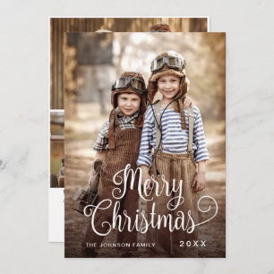 Cartão De Festividades Feliz Natal Moderno 4 FOTO Saudação