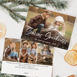 Cartão De Festividades Feliz Natal Moderno 4 FOTO Saudação