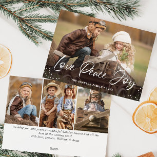 Cartão De Festividades Feliz Natal Moderno 4 FOTO Saudação