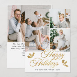 Cartão De Festividades Feliz Natal Moderno 4 FOTO Saudação