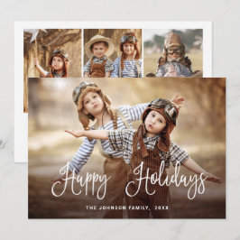 Cartão De Festividades Feliz Natal Moderno 4 FOTO Saudação de Natal