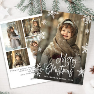 Cartão De Festividades Feliz Natal Moderno 5 FOTO Saudação