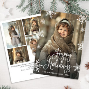 Cartão De Festividades Feliz Natal Moderno 5 FOTO Saudação