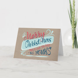 Cartão De Festividades Feliz Natal Moderno Da Nossa Família Para A Sua