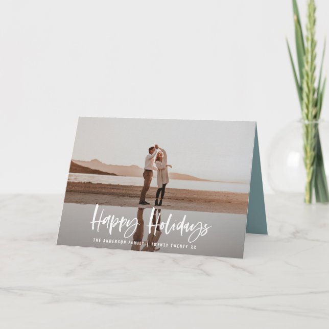 Cartão De Festividades Feliz Natal moderno e mínimo (Frente)