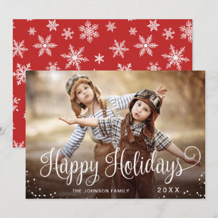 Cartão De Festividades Feliz Natal Moderno Feriados FOTO Saudação de Nata