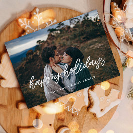 Cartão De Festividades Feliz Natal Moderno Foto da Tipografia