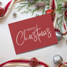 Feliz Natal Moderno Vermelho de Férias