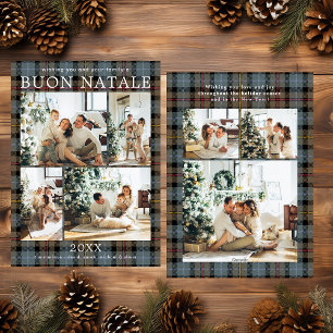 Cartão De Festividades Feliz Natal Multi Plaid Photo