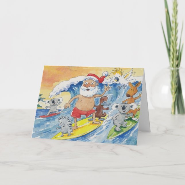 Cartão De Festividades Feliz Natal na Austrália (Frente)