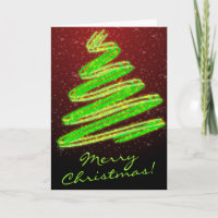 Feliz Natal Neon Green Tree com neve