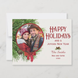 Cartão De Festividades Feliz Natal Ornamento de Pinheiro Plano