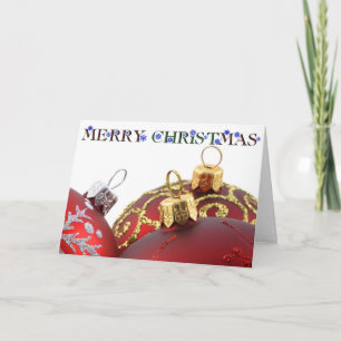 Cartão De Festividades Feliz Natal Ornaments