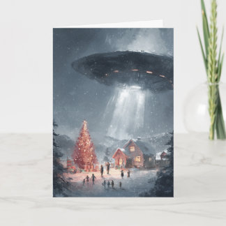 Cartão De Festividades Feliz Natal OVNI