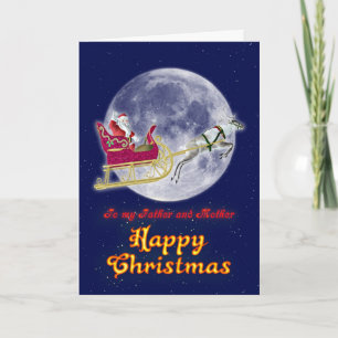 Cartão De Festividades Feliz Natal Pai e Mãe