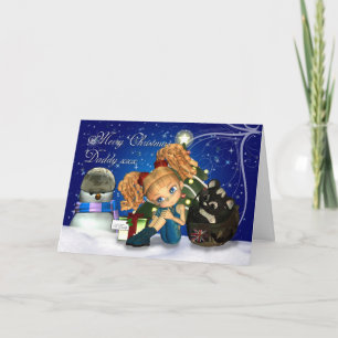 Cartão De Festividades Feliz Natal Pai Militar Reino Unido