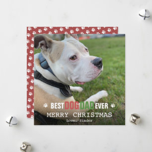 Cartão De Festividades Feliz Natal Papai Cachorro Da Foto Do Cachorro Fla