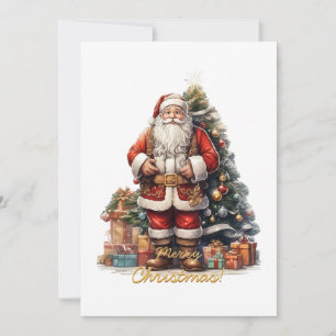 Cartão De Festividades Feliz Natal Papai Noel