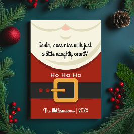 Cartão De Festividades Feliz Natal Papai Noel Foto Idiota e Boa