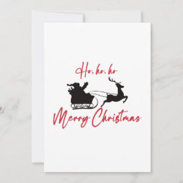 Cartão De Festividades Feliz Natal Papais noeis Sleigh E Reindeer