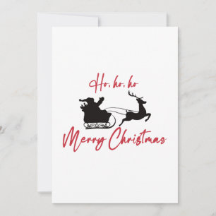 Cartão De Festividades Feliz Natal Papais noeis Sleigh E Reindeer