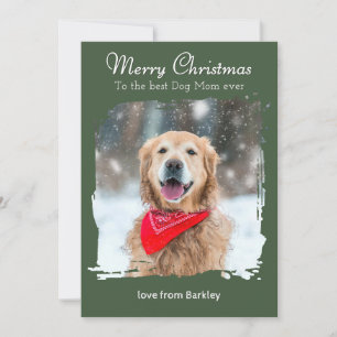 Cartão De Festividades Feliz Natal para a Melhor Mãe de Cachorro Foto Per