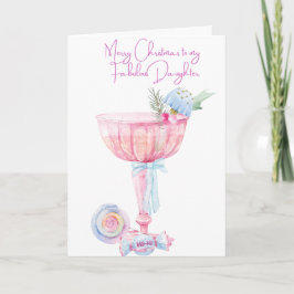 Cartão De Festividades Feliz Natal para a minha filha