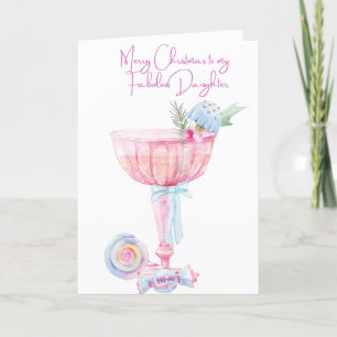 Cartão De Festividades Feliz Natal para a minha filha