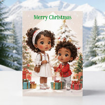 Feliz Natal para Crianças Afro-Americanas