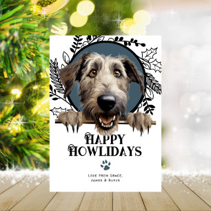 Cartão De Festividades Feliz Natal para o Cão de Wolfhound Irlandês