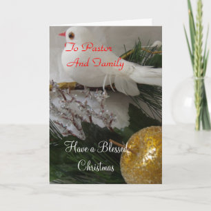 Cartão De Festividades Feliz Natal para Pastor e Família