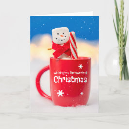 Cartão De Festividades Feliz Natal para Qualquer Boneco de Neve de Marshm