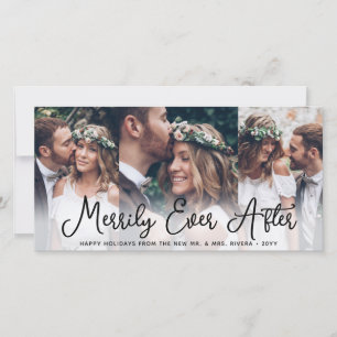 Cartão De Festividades Feliz Natal para Recém-Casados 1º Natal 4 Fotos