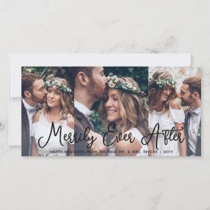 Cartão De Festividades Feliz Natal para Recém-Casados 1º Natal 4 Fotos