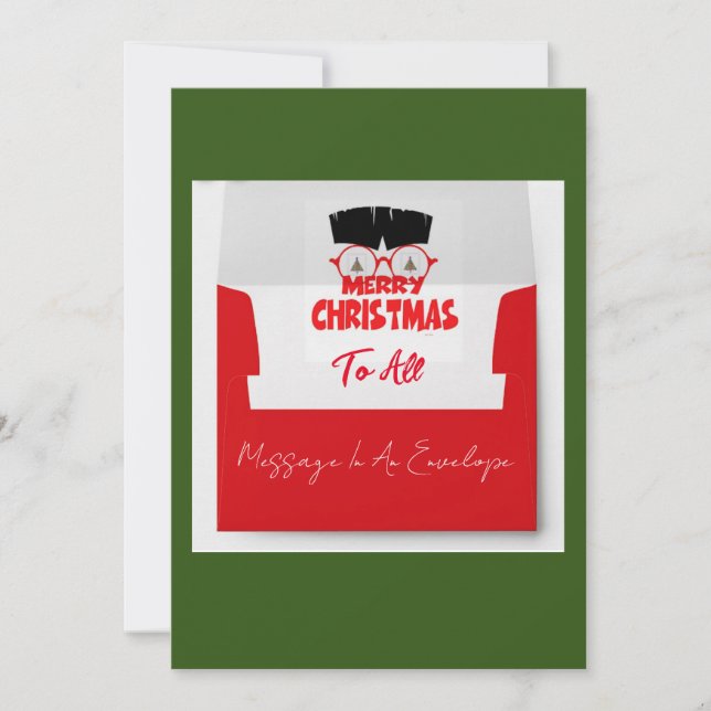 Cartão De Festividades Feliz Natal Para Todo O Natal (Frente)