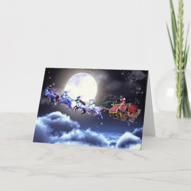 Cartão De Festividades Feliz Natal Para Todos E Para Toda Boa Noite (Frente)