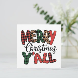 Cartão De Festividades Feliz Natal para Todos Família Bonita Combinando N