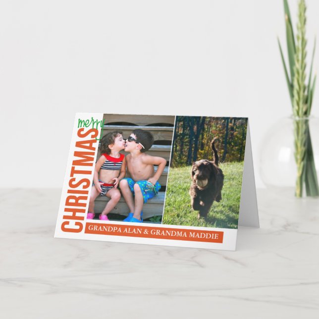 Cartão De Festividades Feliz Natal para você x2 (Frente)