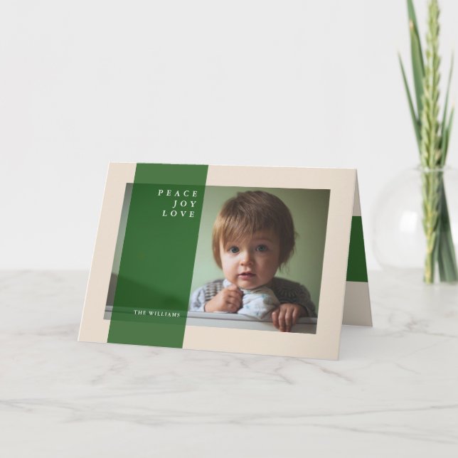 Cartão De Festividades FELIZ NATAL Paz Alegria Amor (Frente)