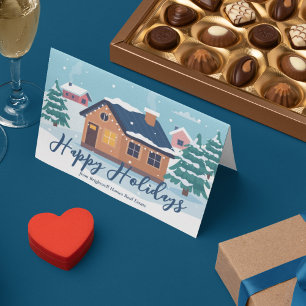 Cartão De Festividades Feliz Natal Personalizado Empresa de Imóveis Inver