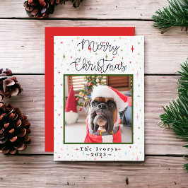 Cartão De Festividades Feliz Natal Personalizado Foto de Cachorro de Pet