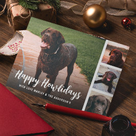 Cartão De Festividades Feliz Natal Pet Foto Colagem