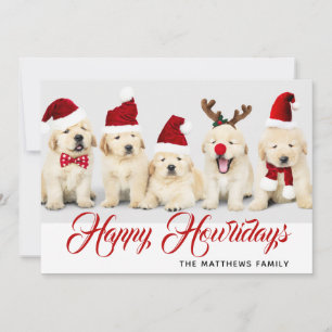Cartão De Festividades Feliz Natal Pet Foto de Férias do Cachorro   Natal