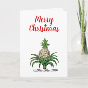 Cartão De Festividades Feliz Natal Pineapple Heráldica