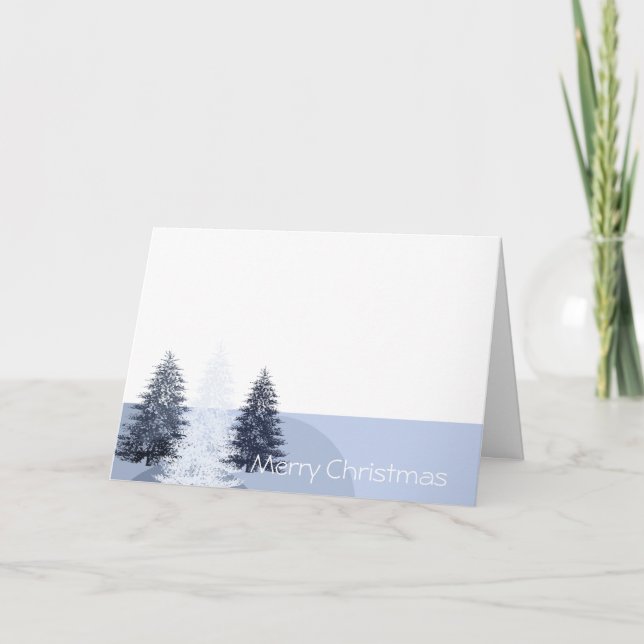 Cartão De Festividades Feliz Natal Pines (Frente)