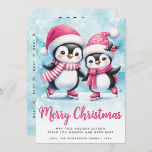 Cartão De Festividades Feliz Natal Pinguim Pinguim Pinguim Pecado Pintado