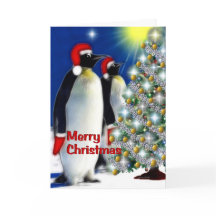 Feliz Natal - pinguins de imperador