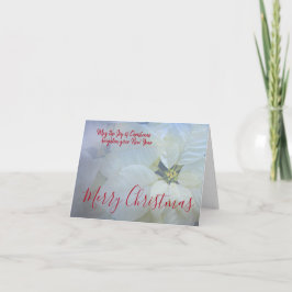 Cartão De Festividades Feliz Natal poinsettia branca 20